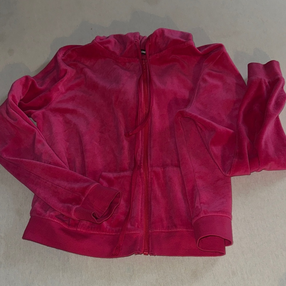 Womens Size XL Fashion Nova Fuchsia Zip-Up Hoodie.